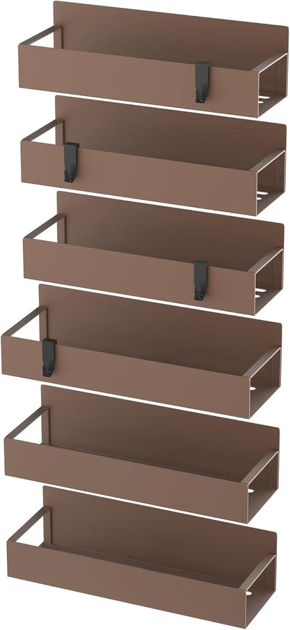 HuggieGems 6 Pack Magnetic Spice Storage Rack Organizer for Refrigerator and Oven, Bronze Fridge Organizers and Storage - Image 6