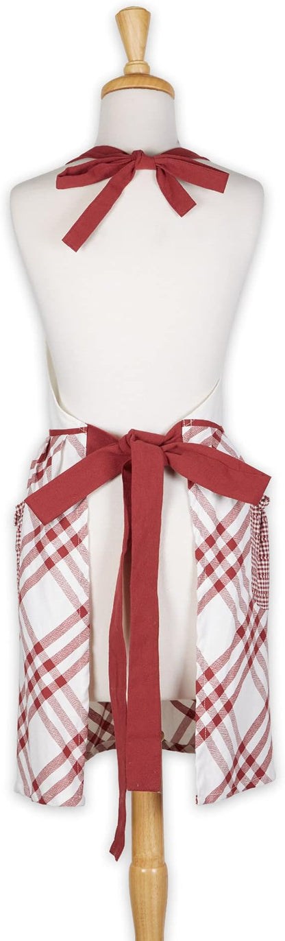 DII Home Sweet Farmhouse Kitchen Collection, Apron, Barn Red