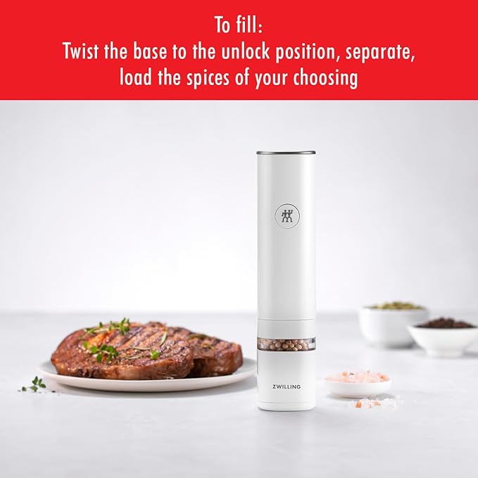 ZWILLING Enfinigy Electric Salt/Pepper Mill - White - Image 7