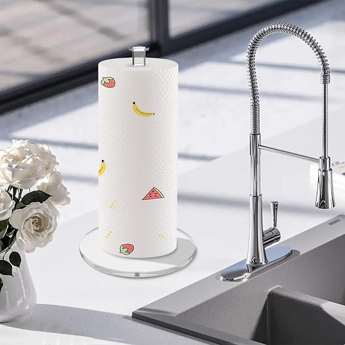 Acrylic Paper Towel Holder, Paper Towel Stand for Countertop, Clear - Image 6
