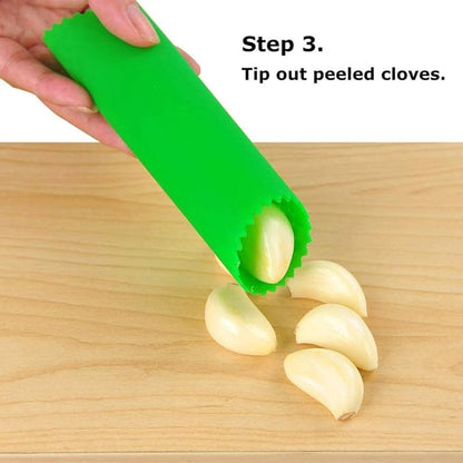 2 Set Silicone Garlic Peeler Easy Roller Tube Useful Garlic Odorfree Kitchen Tool (Black,Green) - Image 7
