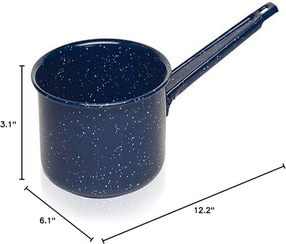 IMUSA USA Enamel Sauce Pan, 1.25-Quart, Blue