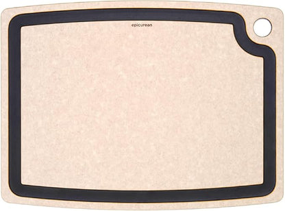 Epicurean Gourmet Series Cutting Board with Juice Groove, 17.5-Inch by 13-Inch, Natural/Slate by Epicurean
