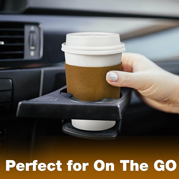 Ginkgo 100 Pack 12 oz Leak-Proof Coffee Cups with Lids and Sleeves Disposable To Go Hot Travel Paper Cups, Hot Chocolate, Cocoa, Tea, Coffee Bar Accessories - Image 5