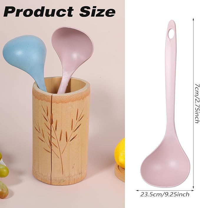 4Pcs Small Soup Spoon PP Ladle Spoon Cooking and Serving Spoons Soup Ladle Spoons Seamless for Cooking Heat Resistant Kitchen for Sauce Chili Gravy Canning Pouring - Image 2