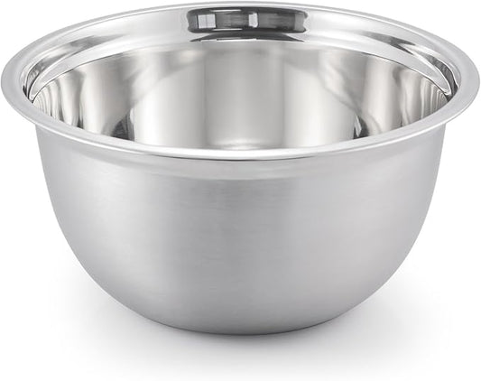 McSunley 720 Medium Brushed Stainless Steel Prep N Cook Euro Style Mixing Bowl, 8 quart, Metallic