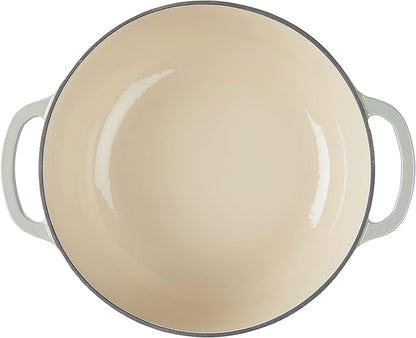 Lodge 7.5 Quart Enameled Cast Iron Dutch Oven with Lid – Dual Handles – Oven Safe up to 500° F or on Stovetop - Use to Marinate, Cook, Bake, Refrigerate and Serve – Desert Sage - Image 3