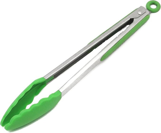 Chef Craft Premium Silicone Tongs, 12 inch, Green by ChefCraft