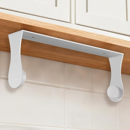 Paper Towel Holder Under Cabinet, White, Adhesive & Wall Mount, Under Counter Paper Towel Rack for Kitchen and Bathroom, Home and Kitchen Decor by Smipam