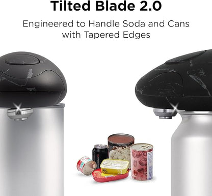 Kitchen Mama Auto 2.0 Electric Can Opener: Blade Opens Almost Any Can Pop or Soda Can - Automatic, Hands Free, Safe, Smooth Edge, Lid Remover, Battery Operated, Cordless, YES YOU CAN (Marble Black) - Image 4