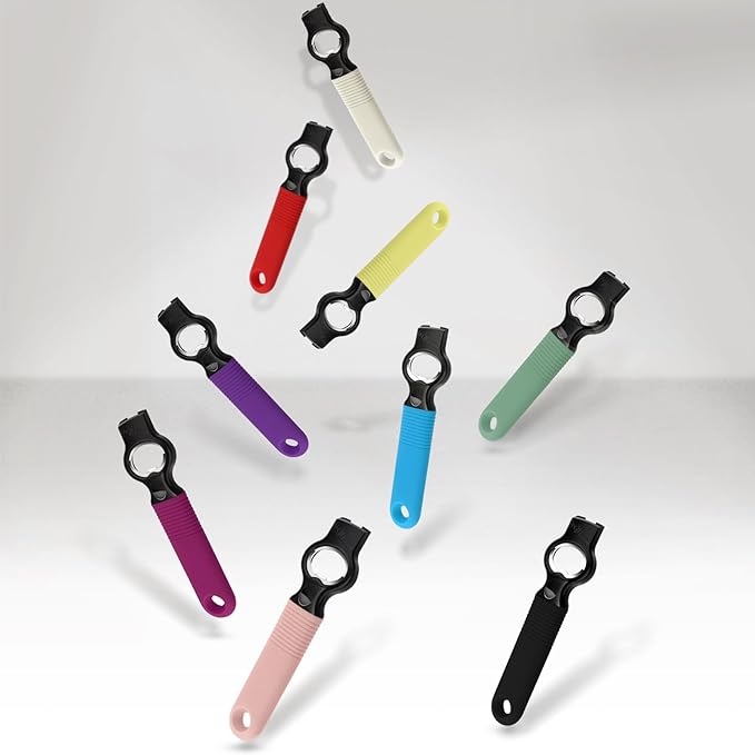 2-Pack Magnetic Beer Bottle Opener & Soda Can Opener, 2-in-1 Bottle Opener and Can Tab Opener Tool for Bartender, Long Nails, Arthritis, Seniors, Silicone Handle with Build in Magnet - Aqua - Image 6