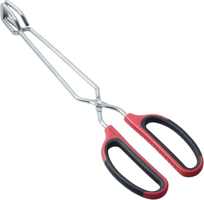HINMAY Stainless Steel Scissor Tongs with Comfort-Grip Handle 12-Inch by HINMAY