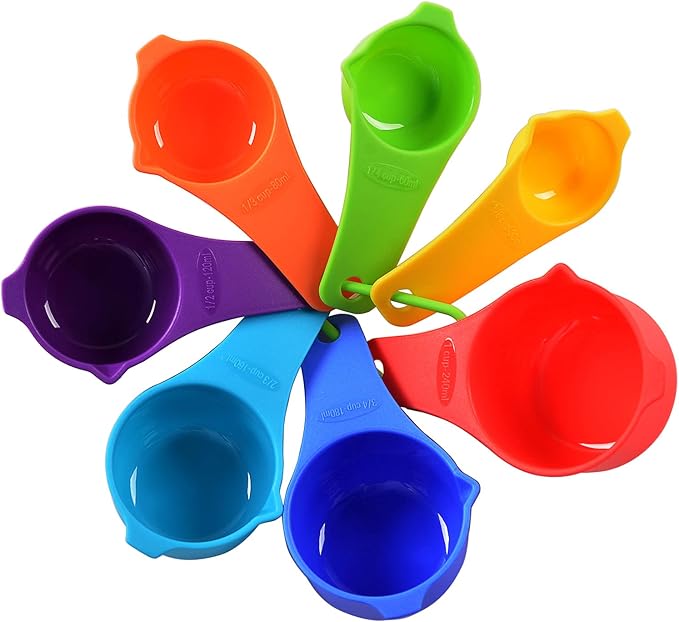 DOTINGHUX Measuring Cups Set of 7, Assorted Colors - Image 5