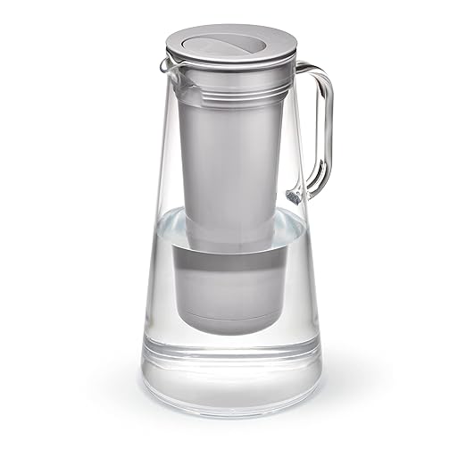 LifeStraw Home – Water Filter Pitcher, 7-Cup, Pebble, BPA Free Designed for Everyday Protection Against Bacteria, parasites, microplastics, Lead, Mercury, PFAS, and A Variety of Chemicals by LifeStraw