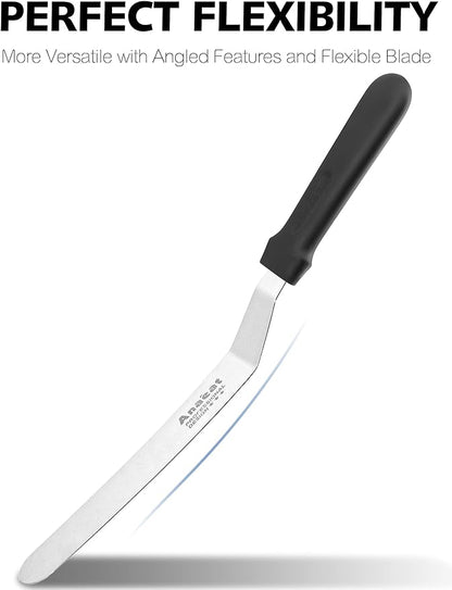 Anaeat Icing Spatula, Professional Cake Angled Offset Spatula with 8" Stainless Steel Blade - Thickened Frosting Knife with Durable Plastic Handle for Cake Decorating, Pastry & Baking - Image 3