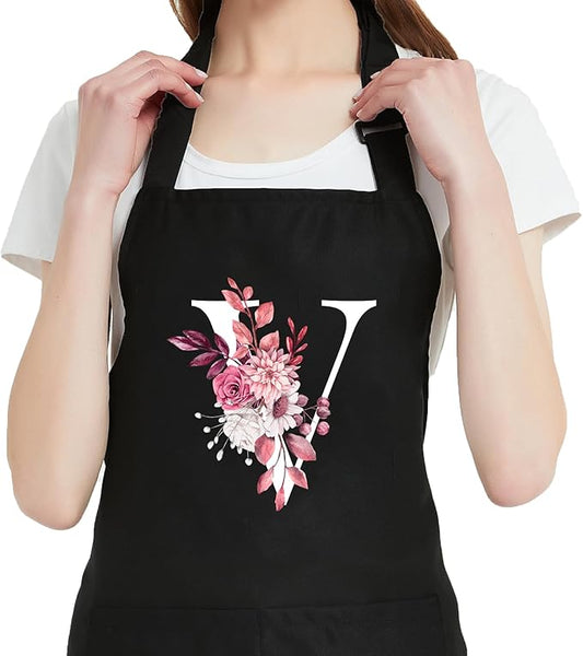 Personalized Aprons for Women with Pockets, Cute Aprons for Women Chef Baking, Cooking Gifts for Mom Birthday