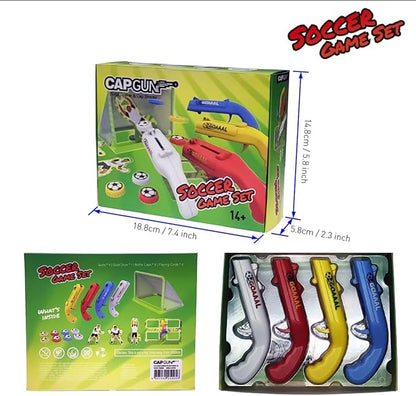 Cap Shooting Bottle Opener Gun - Launches Caps for World Cup Parties, BBQs & Adult Gatherings, Fun Gadget for Men, Unique Gag Gift for Sports Events (Blue red white yellow)