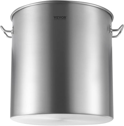 VEVOR Stainless Steel Stockpot, 100 Quart Large Cooking Pots, Cookware Sauce Pot with Basket, Lid, and Handle, Heavy Duty Commercial Grade Stock Pot, Sanding Treatment, for Large Groups Events Silver - Image 10