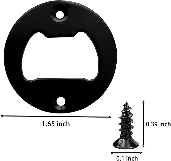 Bottle Opener Insert - 100 Sets Stainless Steel Inserts Kit with Screws Screwdriver for DIY Resin Mould Kit Hardware Parts Supply（black) - Image 7
