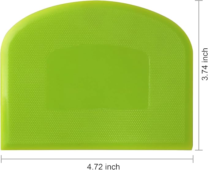 Suanyok Bench Scraper-Stainless Steel Dough Scraper and Flexible Plastic Bowl Scraper 4-Piece Set-Bread/Pastry/Pizza Cutter, Multifunctional 2-in-1 Baking Tools With Measurement Marks - Image 7