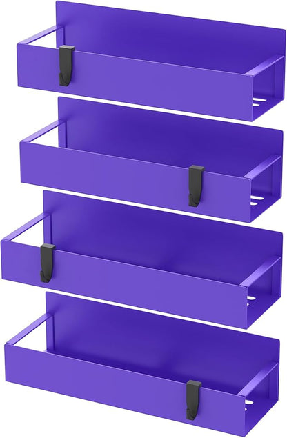 HuggieGems 4 Pack Magnetic Spice Storage Rack Organizer for Refrigerator and Oven, Purple Fridge Organizers and Storage - Image 6