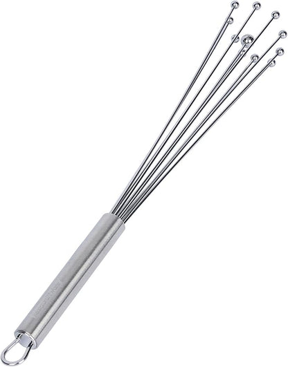 Restaurantware 12.5 in Stainless Steel Ball Whisk - 24 Pack - German Standard Egg Beater with Ergonomic Handle, Dishwasher Safe - Manual Mixer Cooking Whisk for Baking, Stirring, Sauces, Beating by Restaurantware