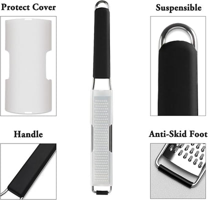 Cambom Lemon & Citrus Zester, Cheese Graters with Stainless Steel Sharp Blade for Parmesan Cheese, Ginger, Garlic, Nutmeg, Chocolate, Vegetables, Fruits, Dishwasher Safe Shredder Fine Blade - Image 4