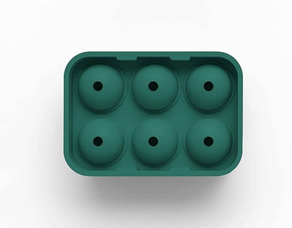 Silicone Ice Cube Trays – Large Silicone Molds for 2-Inch Ice Cubes and Spheres Whiskey Ice Cube Trays with Lids for Cocktails & Bourbon – Set of 2