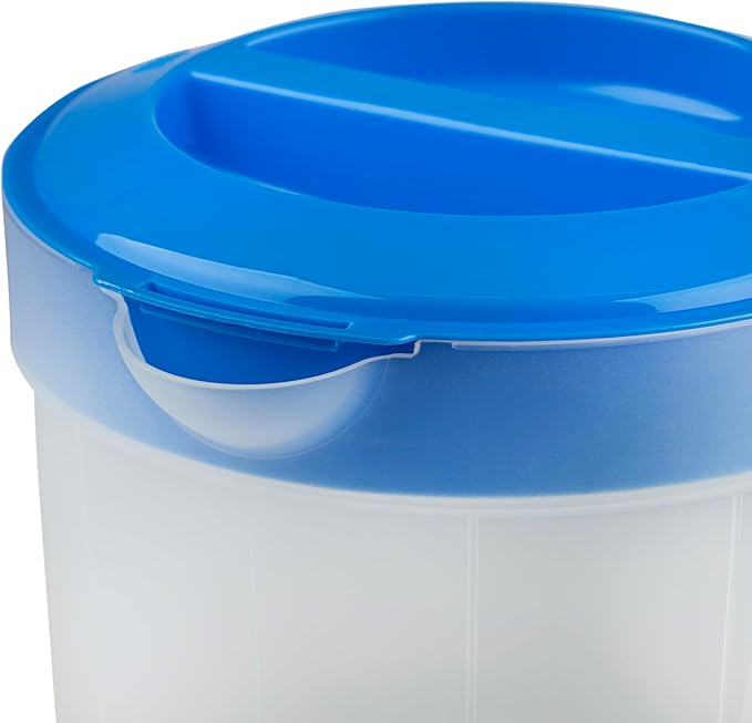2-Pack 1-Gallon Plastic Pitchers with Lids – Iced Tea Pitchers with Twist Cover BPA-Free, Dishwasher & Freezer Safe, Ideal for Water, Juice & Fridge Storage - Image 4
