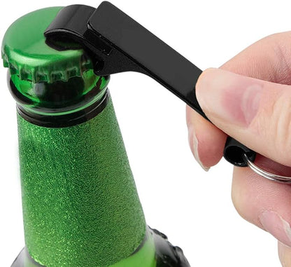 cnomg 16 pcs Metal Bottle Opener, Split Key Ring Chain Keychain Bulk Aluminum Pocket Claw Bar Soda Beverage Beer Bottle Opener (black) - Image 7