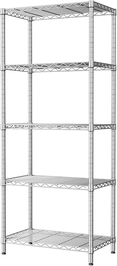 SINGAYE 5 Tier Storage Garage Shelving Units Heavy Duty Wire Shelves Pantry Metal for Pantry Closet Kitchen Laundry Bathroom Organizers Shelf Home Shorage Gray by SINGAYE