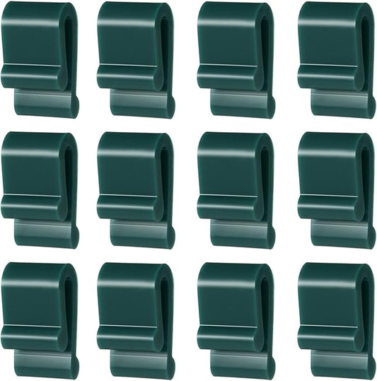 12pcs Dutch Oven Lid Protector Clips, Cookware Protectors for Stacking Bumpers Lifter Accessories Silicone Replacement Pan Clips for Stacking Pans and Display of Dutch Oven Pots (Dark Green)