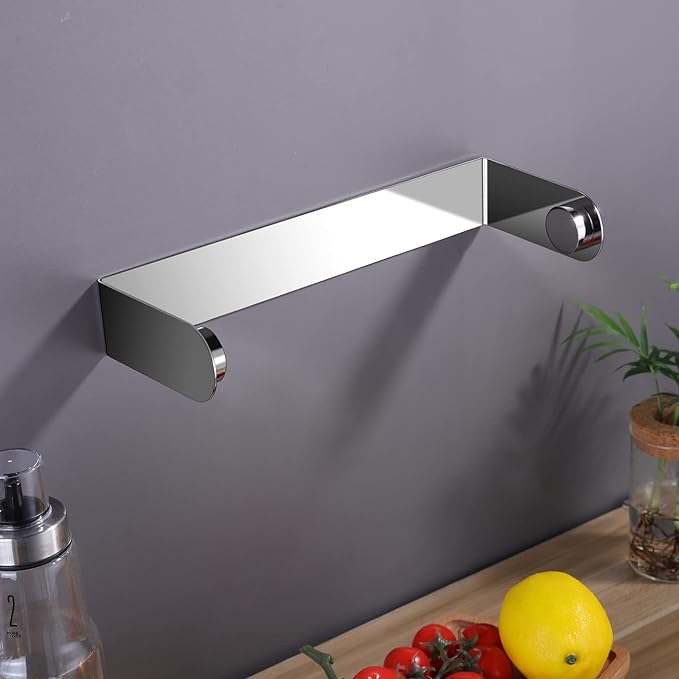 ZUNTO Adhesive Paper Towel Holder, Under Cabinet Paper Towel Rack for Kitchen - Great Space Saver, SUS 304 Stainless Steel (Polished) - Image 2