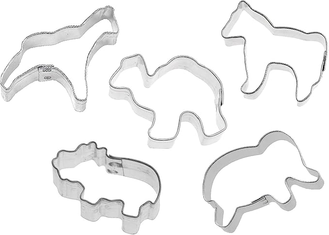 Mini Circus Animal Cookie Cutter 5 Piece Set from The Cookie Cutter Shop – Tin Plated Steel Cookie Cutters