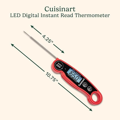 Cuisinart LCD Digital Instant Read Thermometer, Water Resistant Meat Thermometer for Home & Grill, Digital Grill Thermometer with Calibration & Backlight, Home Gadget, BBQ, Smoker, Oil Fry & Candy - Image 2