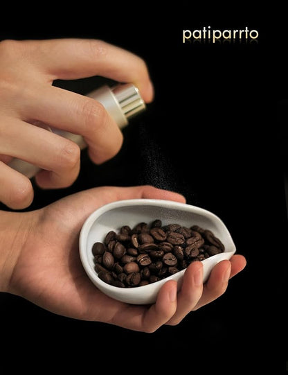 Coffee Bean Dosing Cup and Spray Bottle Set, Ceramic Single Dosing Tray for Coffee&Tea, Dosing Vessel Espresso Accessories for Coffee Bar, White - Image 2