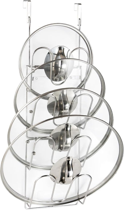 YQh The-Cabinet Pot Lid Organizer,Door Mounted Pot cover rack,Pot Lid Storage,Cabinet-Hanging Type Pot Lid Rack,304 stainless steel Pot cover support in kitchen, cabinet and food cabinet by YQh