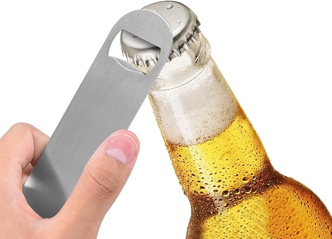 KISEER Heavy Duty Stainless Steel Flat Bottle Opener, 6 Pack Beer Bottle Opener for Kitchen, Bar or Restaurant - Image 6