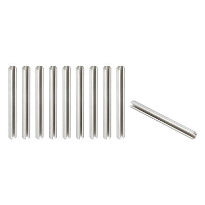 PATIKIL Slotted Spring Pin, 10 Pcs 5/16" x 3-1/8" (8.4mm x 80mm) 304 Stainless Steel Split Roll Pins Spring Dowel for Home Improvement Automotive Machine Repair, Silver