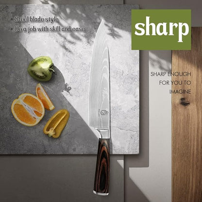 FULLHI Knife Set, 14pcs Japanese Knives Set, Premium German Stainless Steel chef Knife Set