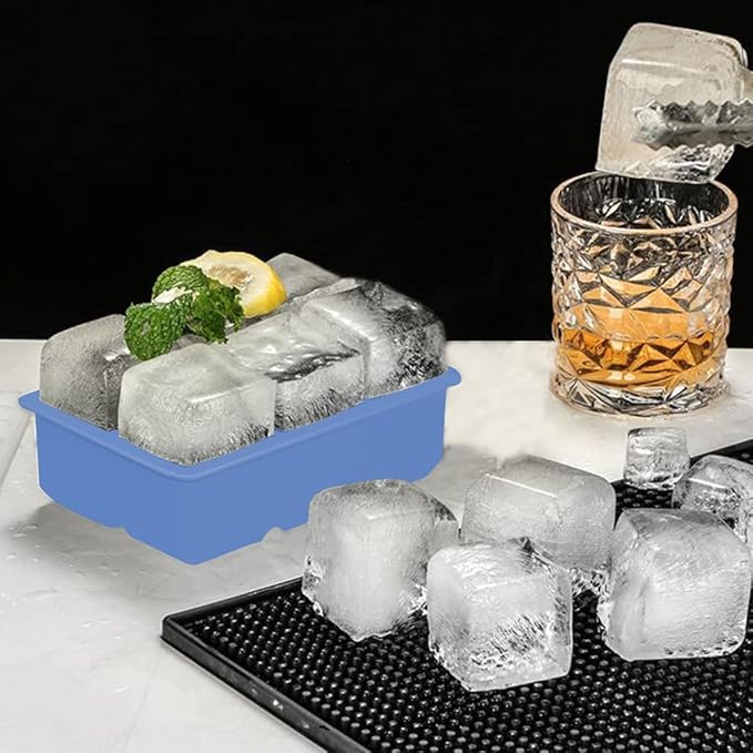 ROTTAY Ice Cube Trays (Set of 2), Sphere Ice Ball Maker with Lid & Large Square Ice Cube Maker for Whiskey, Cocktails and Homemade, Keep Drinks Chilled - Image 4