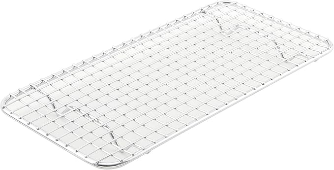Winco Pan Grate, 5-Inch by 10 1/2-Inch,Chrome, Third Size by Winco