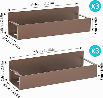 HuggieGems 6 Pack Magnetic Spice Storage Rack Organizer for Refrigerator and Oven, Bronze Fridge Organizers and Storage - Image 7