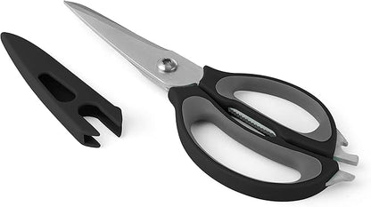 Farberware 4-in-1 Kitchen Shears, 2-Piece, Black and Gray
