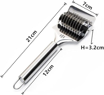 16x7x3.1cm High Grade Stainless Steel Noodle Lattice Roller Docker Dough Cutter Pasta Spaghetti Maker for Kitchen Cooking Tools - Image 5