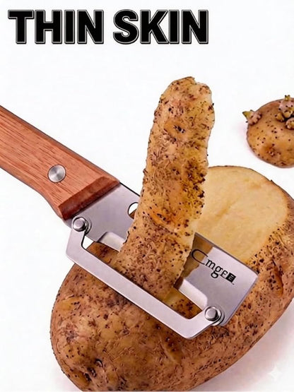 (Left-Hand Only),Vegetable Peeler,Nemesis of Bumpy Rough Root,Potato Peeler,Kitchen Sharp Stainless Steel Blade Veggie Gadgets for Fruit Apple Carrot Pumpkin Pineapple SugarCane Squash Papaya - Image 4