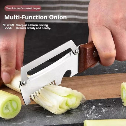 2PCS 3-in-1 Multifunctional Vegetable Peeler, Multifunctional Stainless Steel Peeler, Zero Snag Wooden Peeler, with Bottle Opener & Green Onion Comb Teeth, Kitchen Peeling Tool ﻿ - Image 2