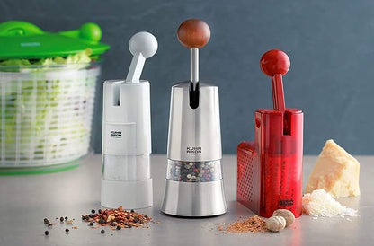 Kuhn Rikon High Performance Ratchet Grinder, White, 8.5 x 2.25 inches, Model 25551 – Ergonomic, One-Handed Operation, Ideal for Salt, Pepper & Spices - Image 6