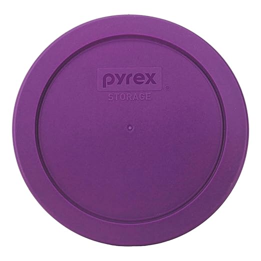 Pyrex 7201-PC Round 4 Cup Storage Lid for Glass Bowls (2, Purple) - Image 2