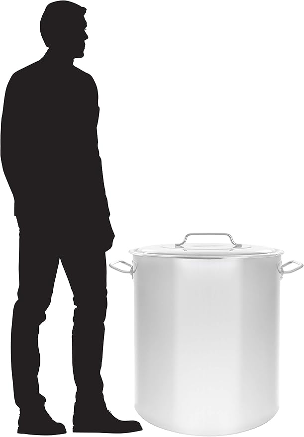 CONCORD Stainless Steel Stock Pot w/Steamer Basket. Cookware great for boiling and steaming (160 Quart) - Image 5